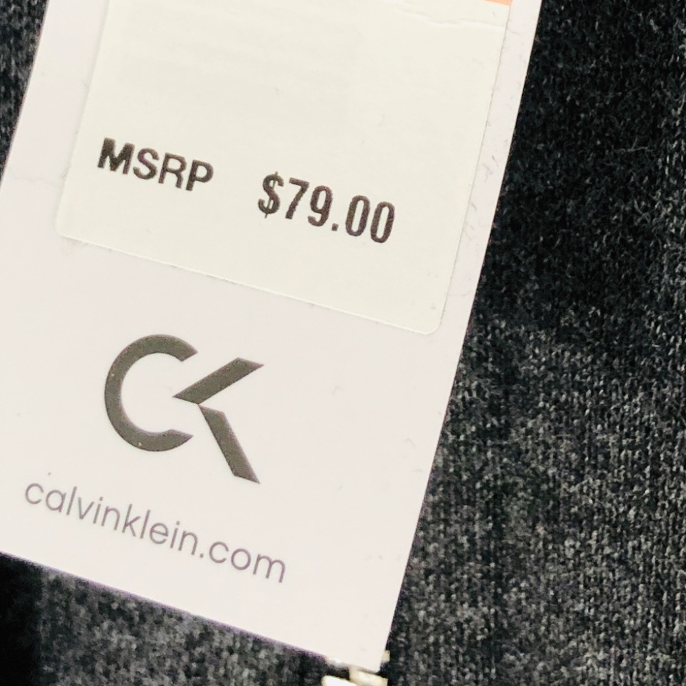 Calvin Klein | Charcoal Zip Hoodie Womens (R1514) - Picture 3 of 6